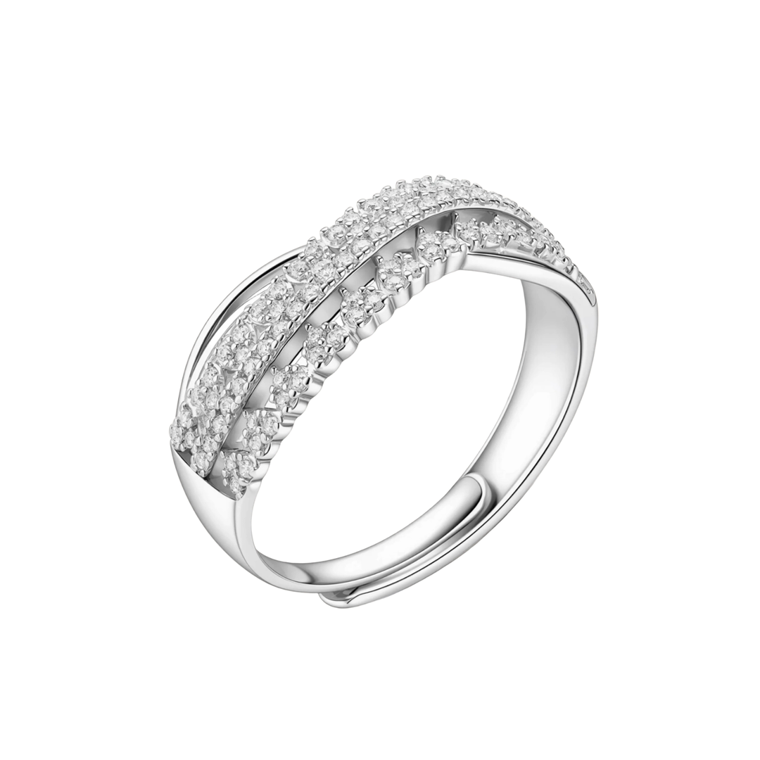 Eterna Crossover Ring | 指先に、静かな輝き