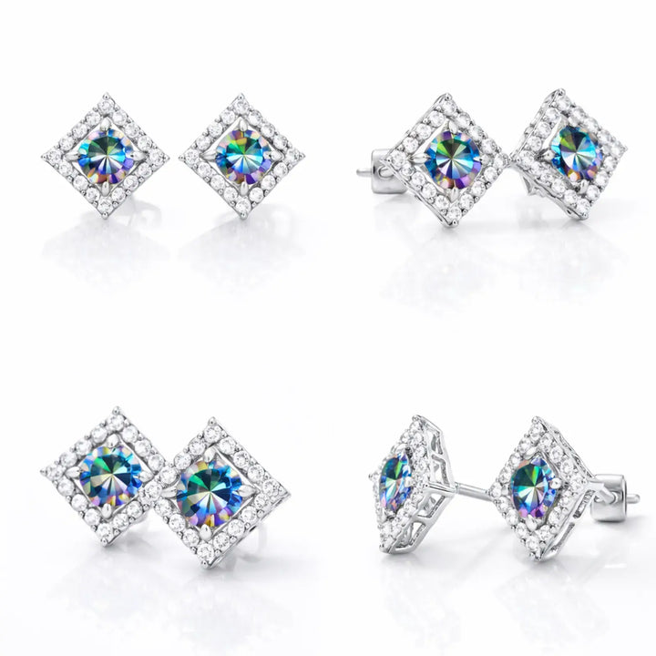 Aurora Frame Studs | 静かな光を、耳元に