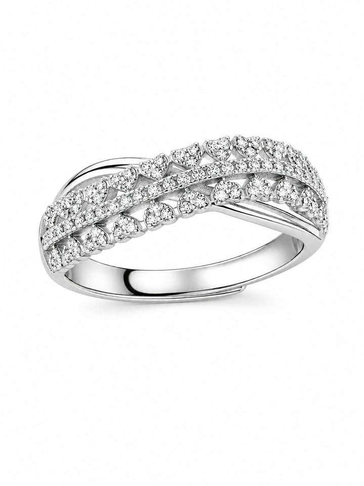Eterna Crossover Ring | 指先に、静かな輝き