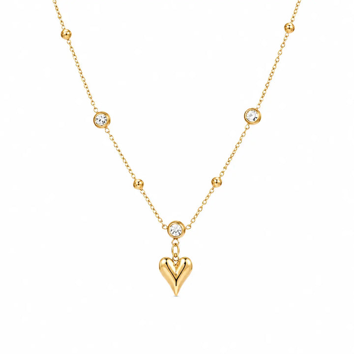 Aurelia Heart Station Necklace | 日常に溶け込む、愛らしい気品